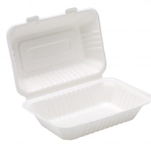 Biodegradable Sugarcane White Fish and Chip Boxes