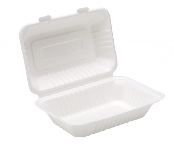 Biodegradable Sugarcane White Fish and Chip Boxes