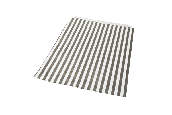 black and white stripe paper bags