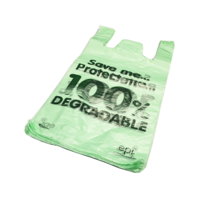 Biodegradable vest carrier bags