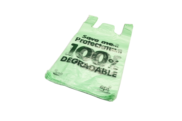 Biodegradable vest carrier bags