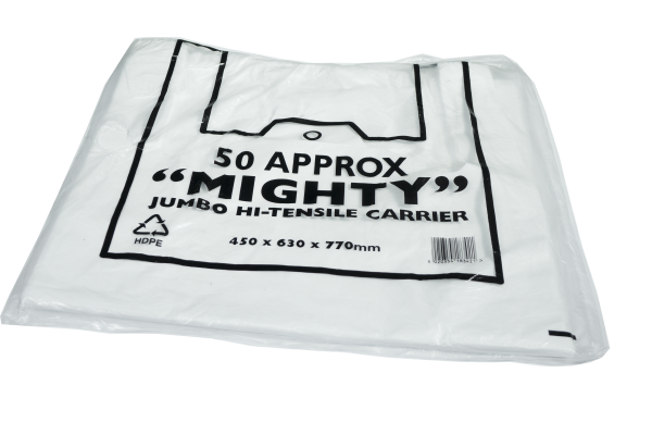 White Vest Carrier Bag