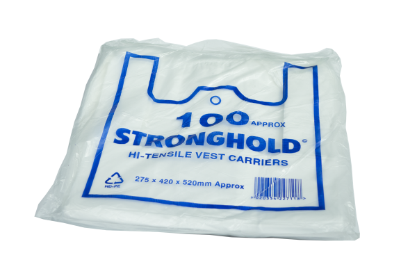 White Vest Carrier Bag