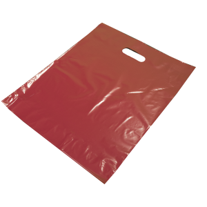 Burgundy Polythene Carrier Bags