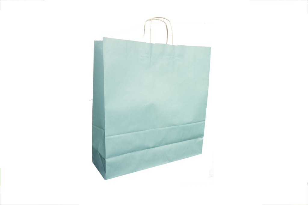 Large Blue Kraft Paper Bags With Twisted Handle 150/box