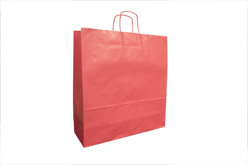 Large Red Kraft Paper Bags With Twisted Handle 150/box