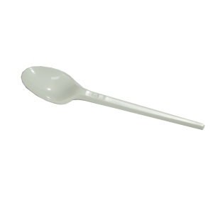 white plastic teaspoons