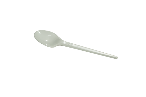 white plastic teaspoons