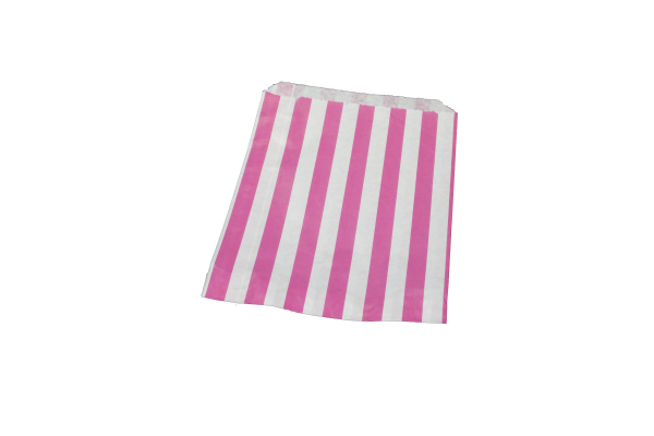 Pink and White Stripe Paper Bags