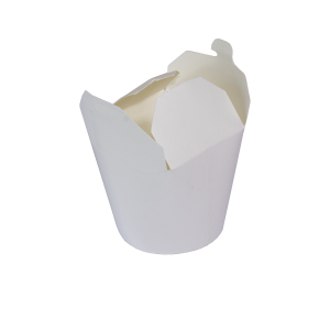 Round White Food Pail