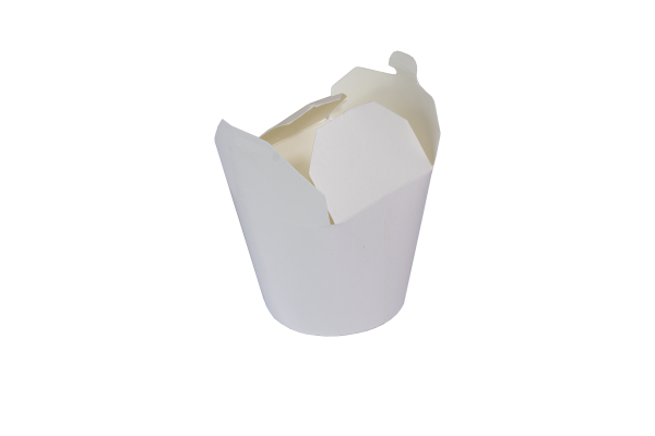 Round White Food Pail