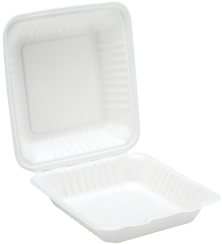 Biodegradable Sugarcane 9' 2 Compartment Meal Box