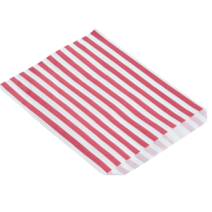 red and white stripe paper bags