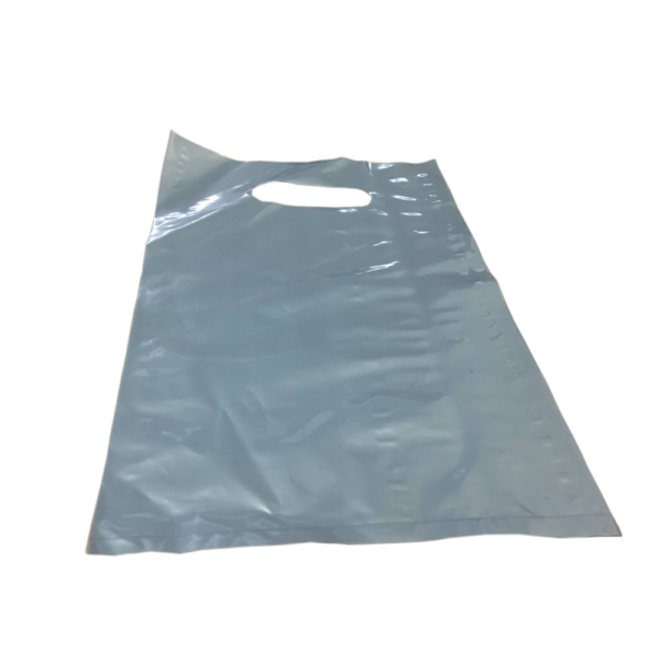 Silver Polythene Gift Carrier Bags