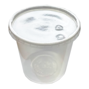 500ml Round Plastic Tub and Lid 100/pack